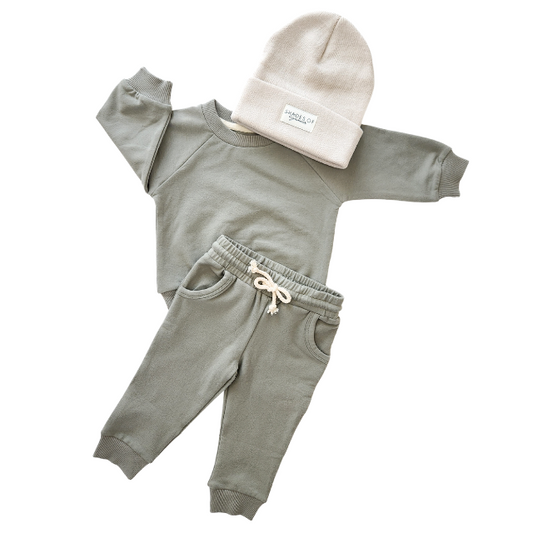 Organic Tracksuit Set | Sage Green