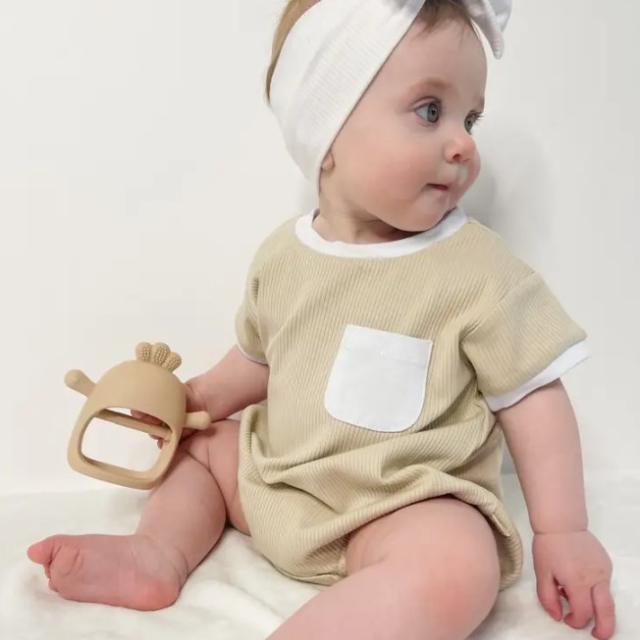 Bamboo Bubble Romper | Beige