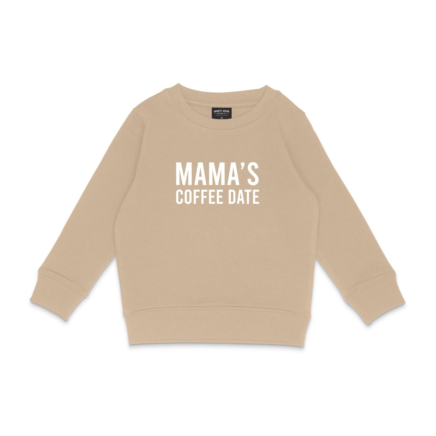 Mama's Coffee Date | Beige Kids Crewneck