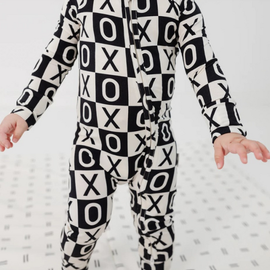 XOXO bamboo fold-over zip sleeper | Designed by Britt Horton