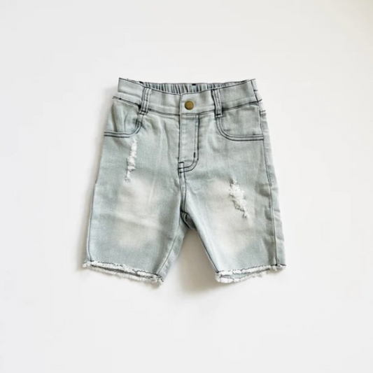 Bermuda Denim Shorts   |  Slate Gray