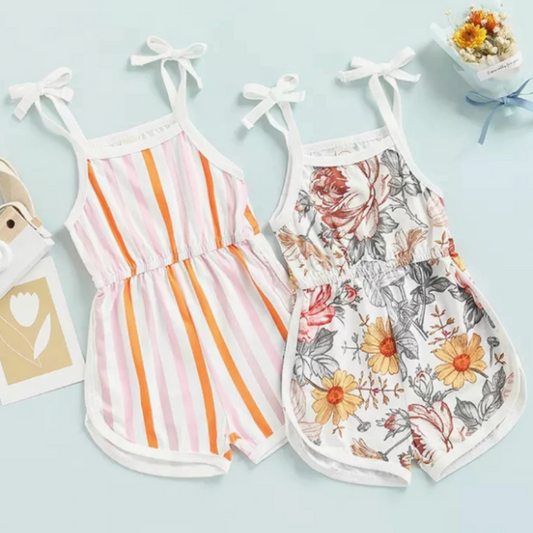 Boho Romper | Floral Romper | Striped Romper