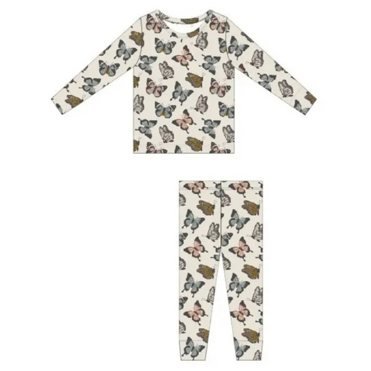 Butterfly Bamboo 2 Piece | Neutral Butterflies | 2T to 4T