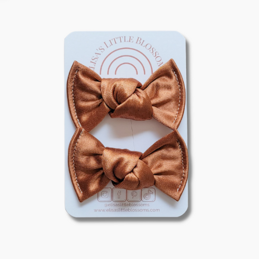 Knot Pigtail Set - Satin | Copper