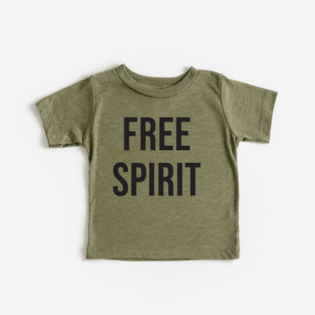 Free Spirit Tee | Toddler Tshirt | Military Green