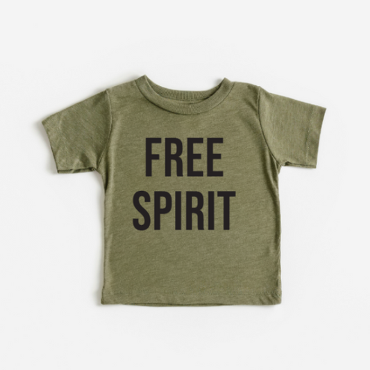 Free Spirit Tee | Toddler Tshirt | Military Green