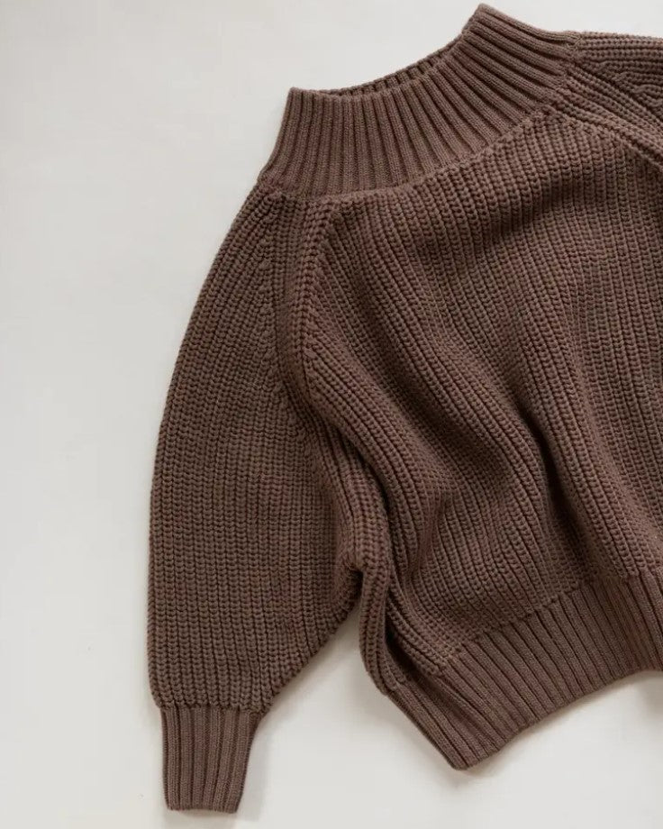 Mock Neck Knit Pullover | Chunky Knit Sweater