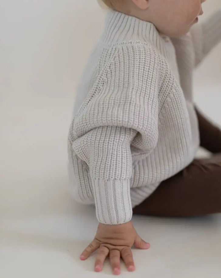 Mock Neck Knit Pullover | Chunky Knit Sweater