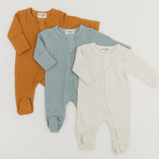 Waffle Zippered Sleeper | Footie Sleeper