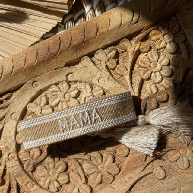 Mama Embroidered Friendship Bracelet  |  Mama Gift