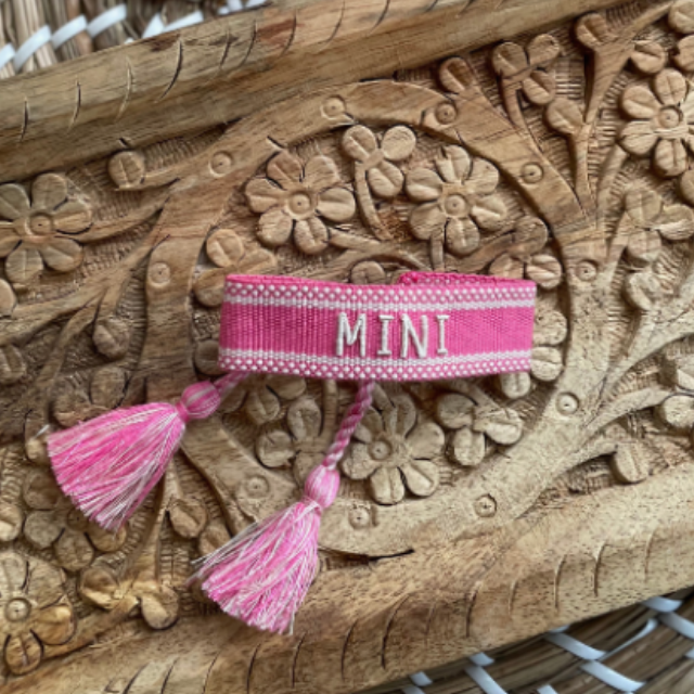 Mini Embroidered Friendship Bracelet  |  Matching Mama Bracelet
