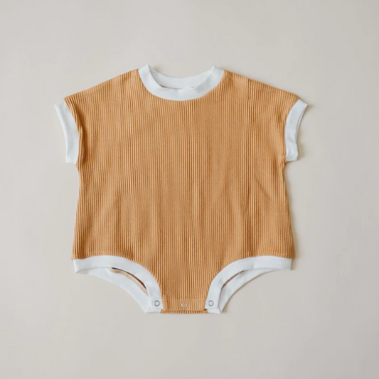 Oversized Romper | Mustard Romper