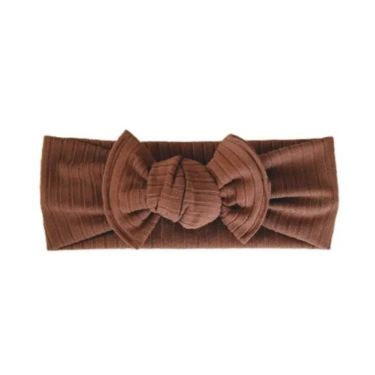 Tie-on Headwrap | Cafe Mocha Brushed Ribbed