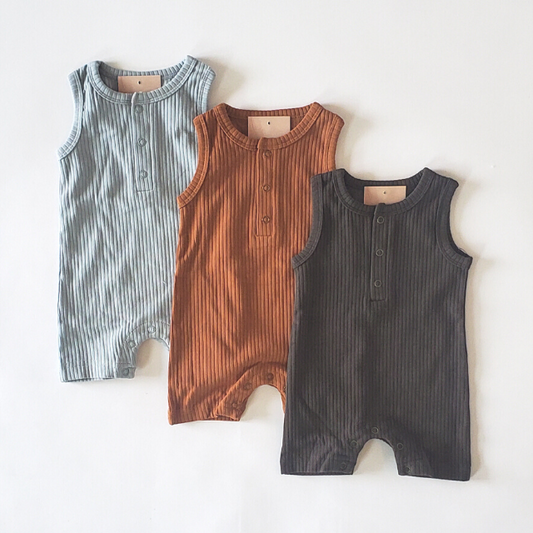 Thick Ribbed Tank Romper | Short Romper