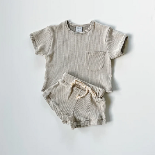 Waffle Set | Peppered Ash