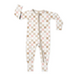 Love & Checks Zip Up Bamboo Pajamas  |  NB to 18-24mo