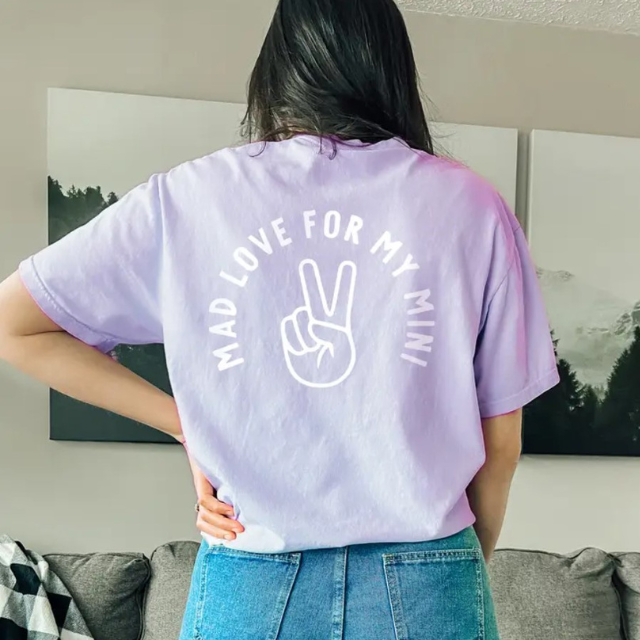 Mad Love for My Mini Tee  |  Lavender  |  S to XL