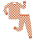 Pink Rust Check Bamboo Two-Piece Set