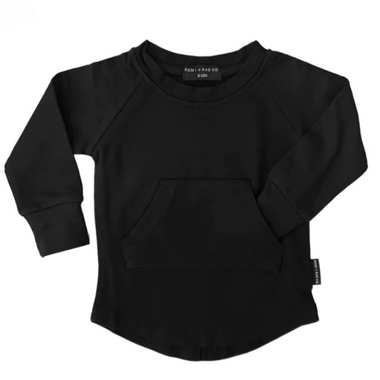 Bamboo Pocket Pullover  |  Black