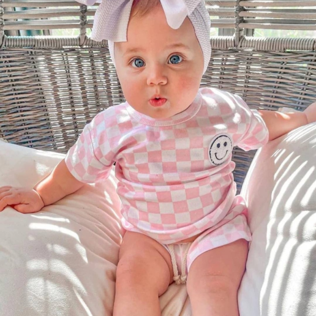 Checkered Smiley Set  |  3 Colors