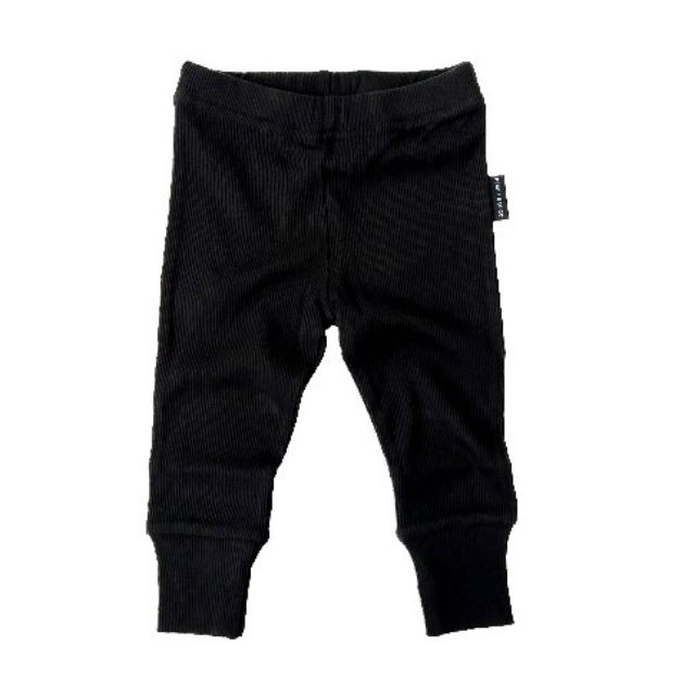 Bamboo Ribbed Legging  |  Black