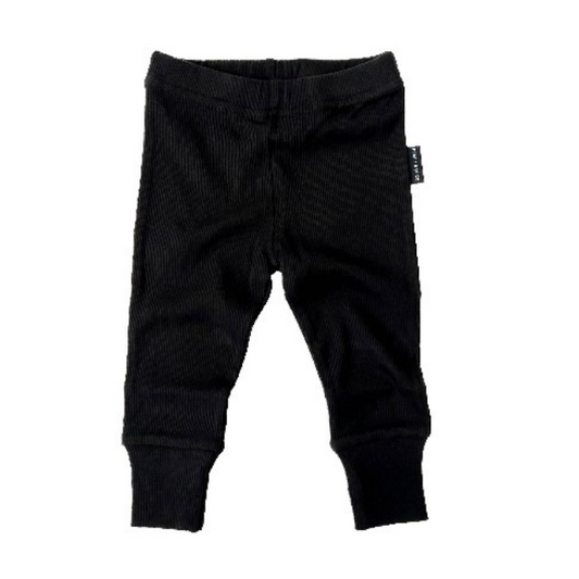 Bamboo Ribbed Legging  |  Black