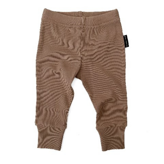 Bamboo Ribbed Leggings  |  Coffee