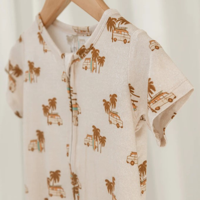 Shortie Romper - Summer Surf  |  Bamboo