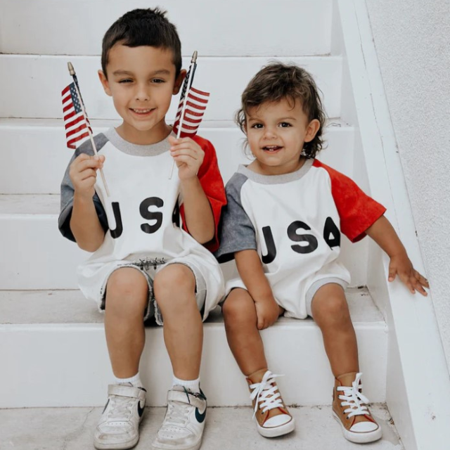 USA Romper  |  0-3 mo to  2T