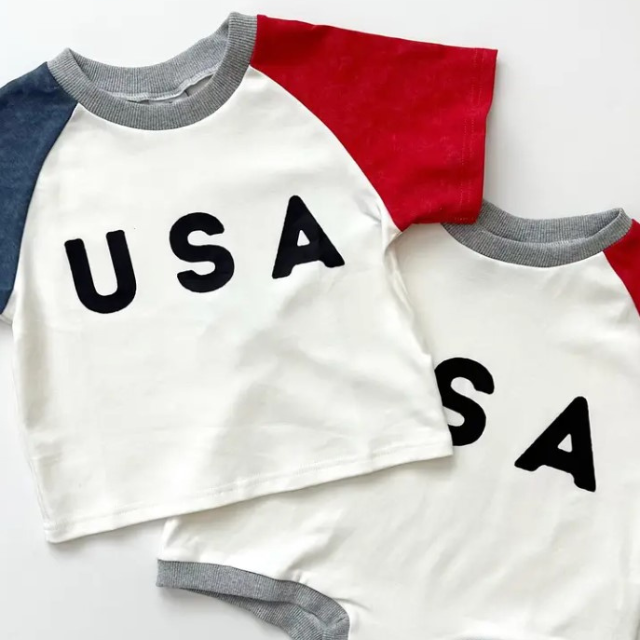 USA Romper  |  0-3 mo to  2T