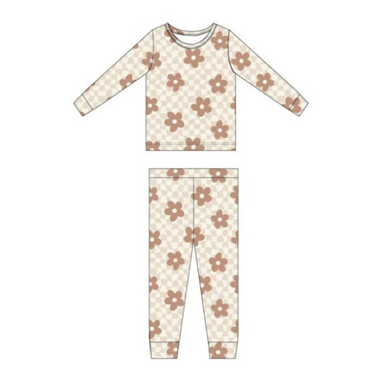 Wavy Floral |  2 Piece Bamboo Set