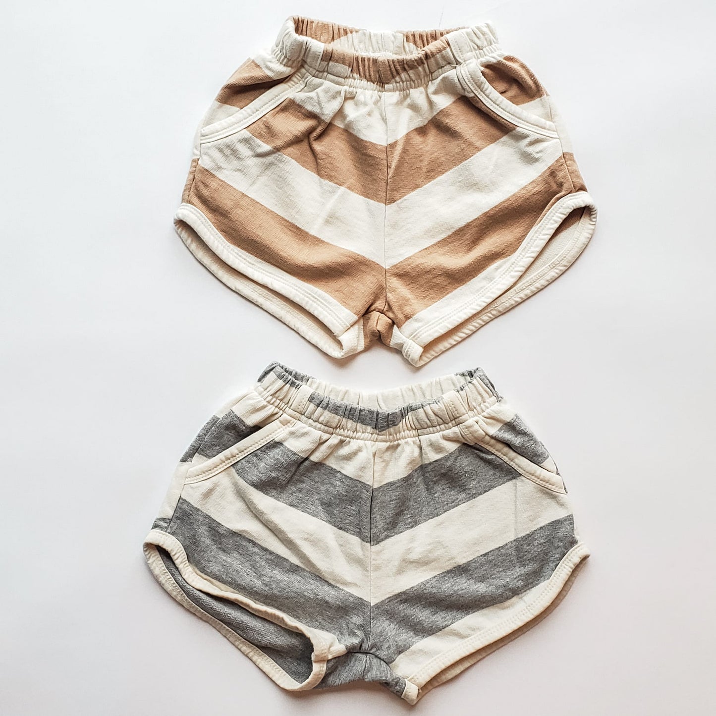 Kids Striped Shorts | Gray 2-3Y