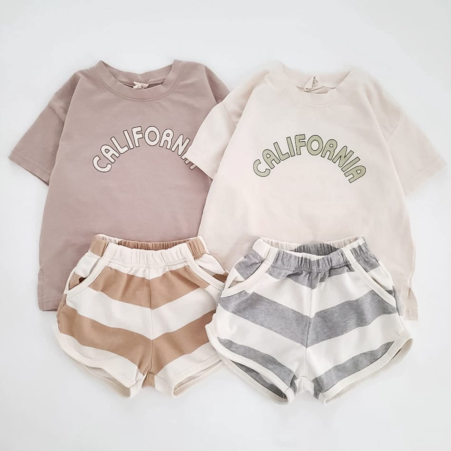 Kids Striped Shorts | Gray 2-3Y