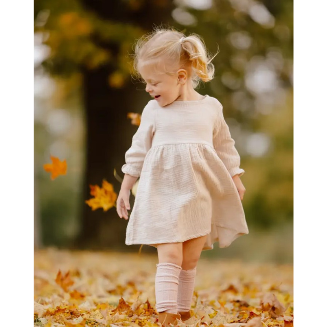 Organic Muslin Dress  |  Frosted Almond
