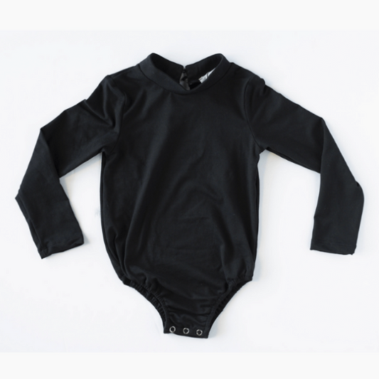 Mock Neck Turtleneck Leotard   |   Black