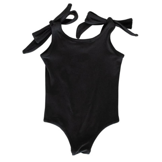 Madden Tie Shoulder Tank Leotard  |  Black