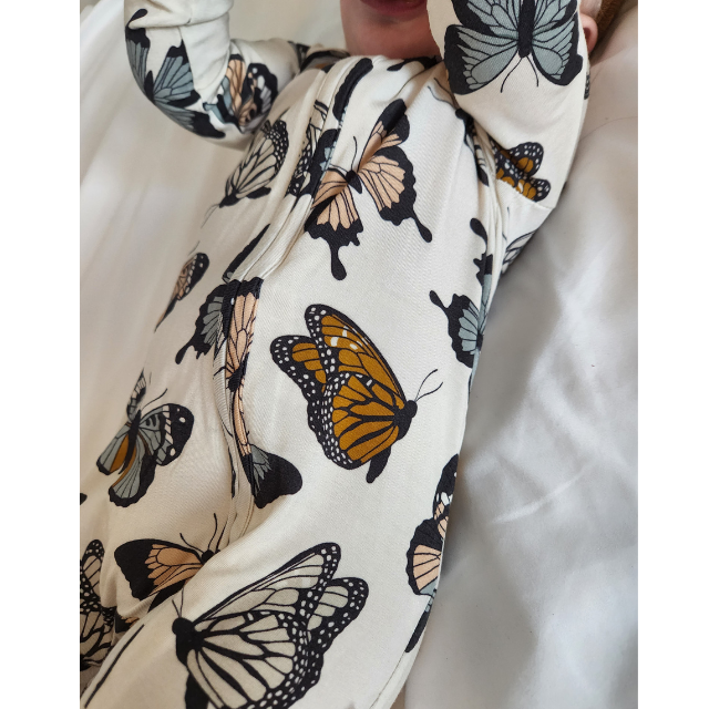 Butterfly Bamboo Sleeper  |  Neutral Butterflies