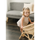 Camel + White Linen Peplum Set   |   0-3 mo