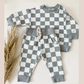 Checkered Pullover and Joggers Set