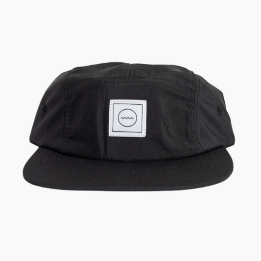 Waterproof Five-Panel Hat in Coal