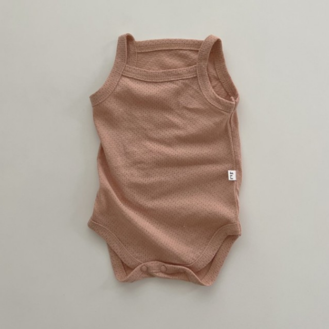 Mesh Cotton Sleeveless Onesie   |   Baby Romper