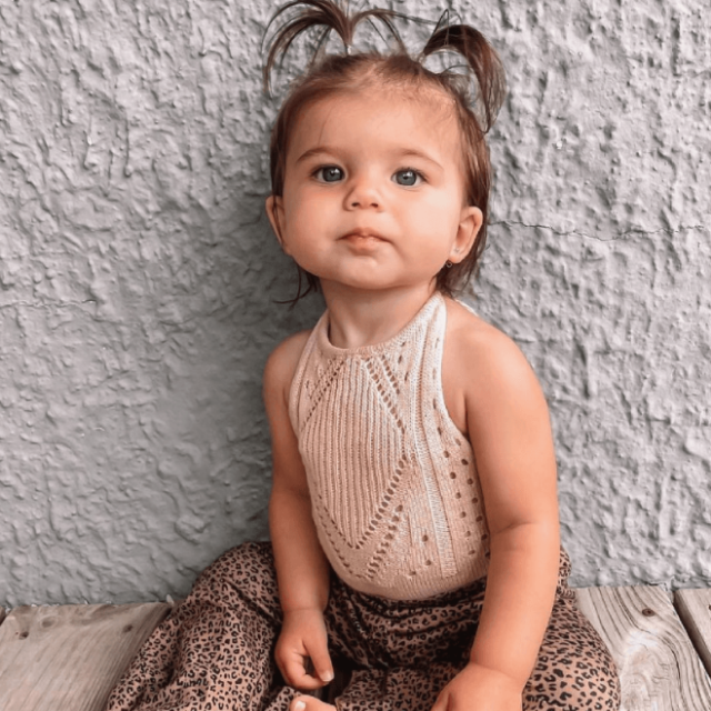 Drake Crochet Halter Leotard  |  Vanilla