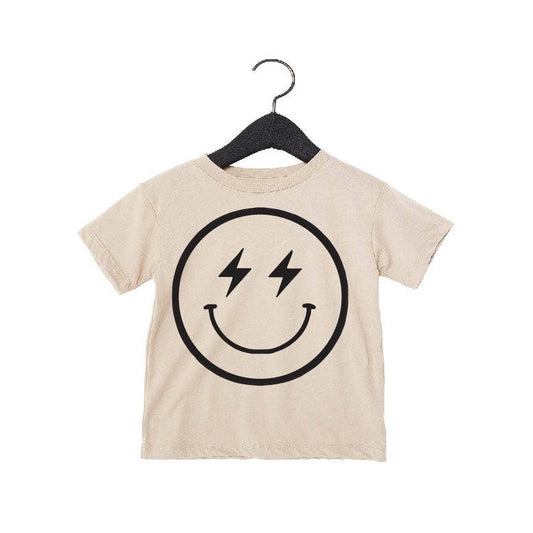 Lightning Smiley Face Tee  |  2T - 4T