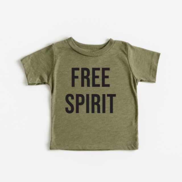 Free Spirit Tee  |  Toddler Tshirt  |  Military Green