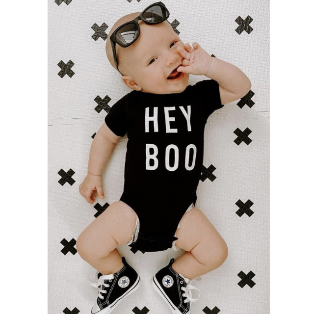 Hey Boo Onesie  |  Baby Bodysuit  |  0/3, 3/6