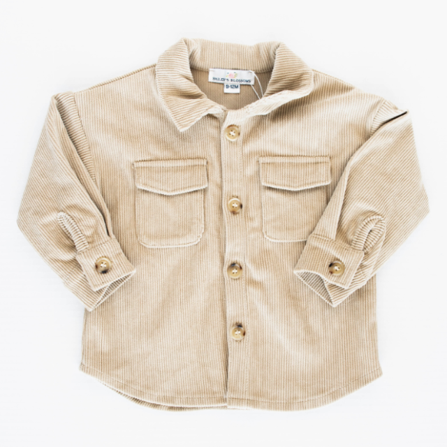Corduroy Shirt Jacket  |  Tan Jacket  | 9/12 MO