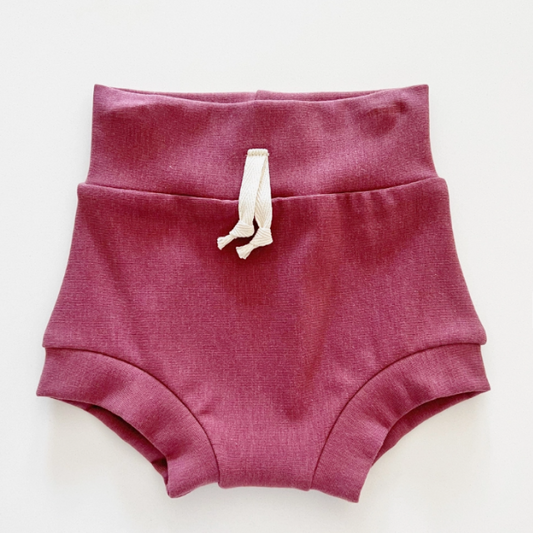 Organic French Terry Shorties | Rose | Handmade