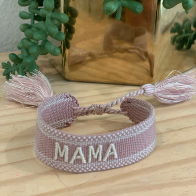 Mama Embroidered Friendship Bracelet  |  Mama Gift