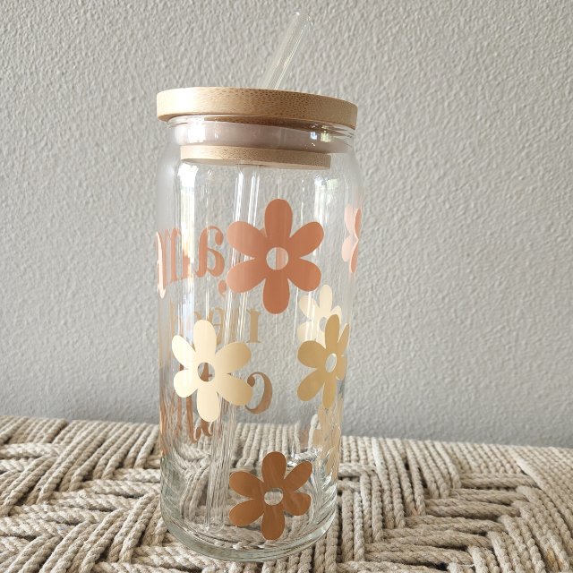 Mama Needs Coffee Beer Can Glass  |  Glass Coffee Cup