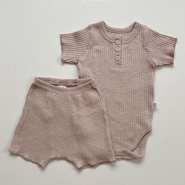 Baby Modal Ribbed Bodysuit & Shorts